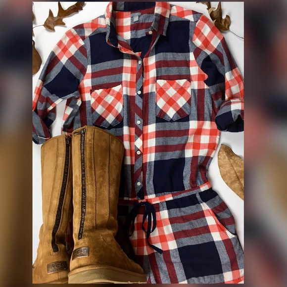 aerie Pants - Aerie Plaid Romper